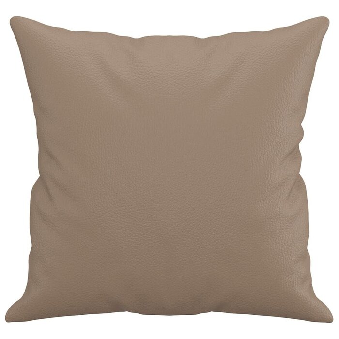 Vidaxl Lot de 2 coussins similicuir 40x40 cm - Cappuccino - Jusqu'à -29%