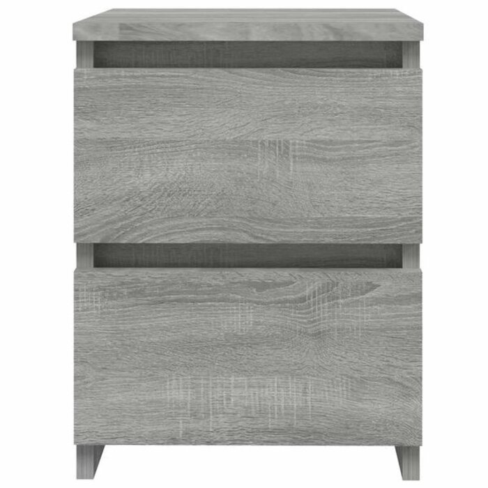 Vidaxl Table de chevet 2 tiroirs Gris Sonoma - Jusqu'à 33% de remise
