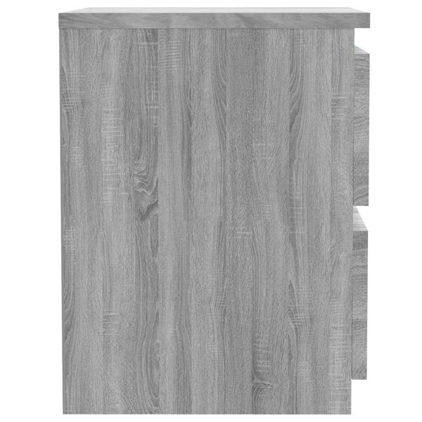 Vidaxl Table de chevet 2 tiroirs Gris Sonoma - Jusqu'à 33% de remise