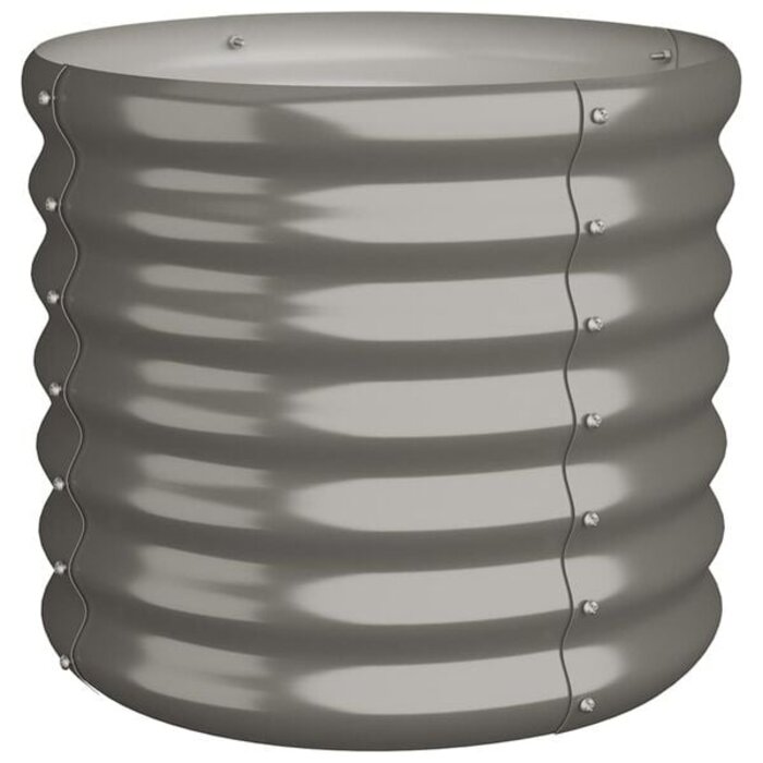 Vidaxl Jardinière ronde en acier galvanisé 40x36cm - Jusqu'à 31% de remise
