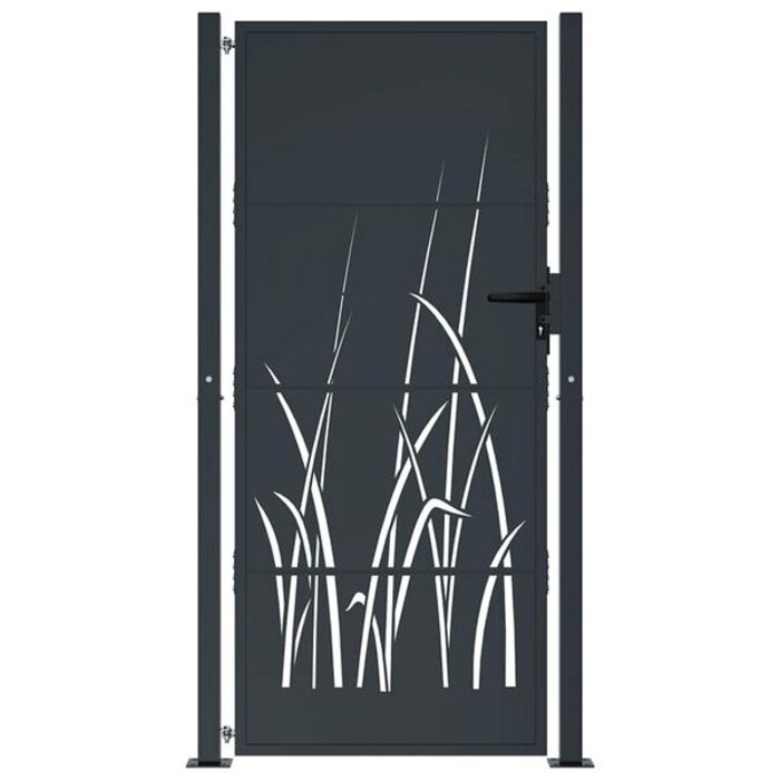 Vidaxl Portillon de jardin design 105x205cm acier anthracite - Jusqu'à -35%