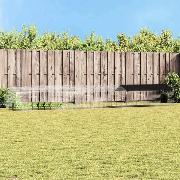 Vidaxl Enclos spacieux pour lapins en acier galvanisé - jusqu'à 35% de remise
