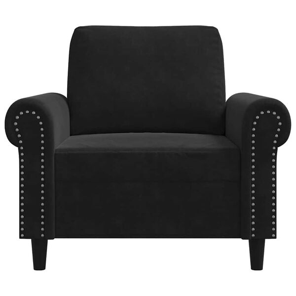 Vidaxl Fauteuil en velours noir - Style moderne - Jusqu'à 35% de réduction