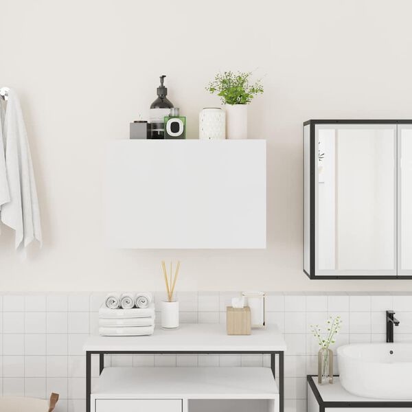 Vidaxl Meuble Mural Salle de Bain Blanc 60x25x40 cm - Jusqu'à 33% de remise