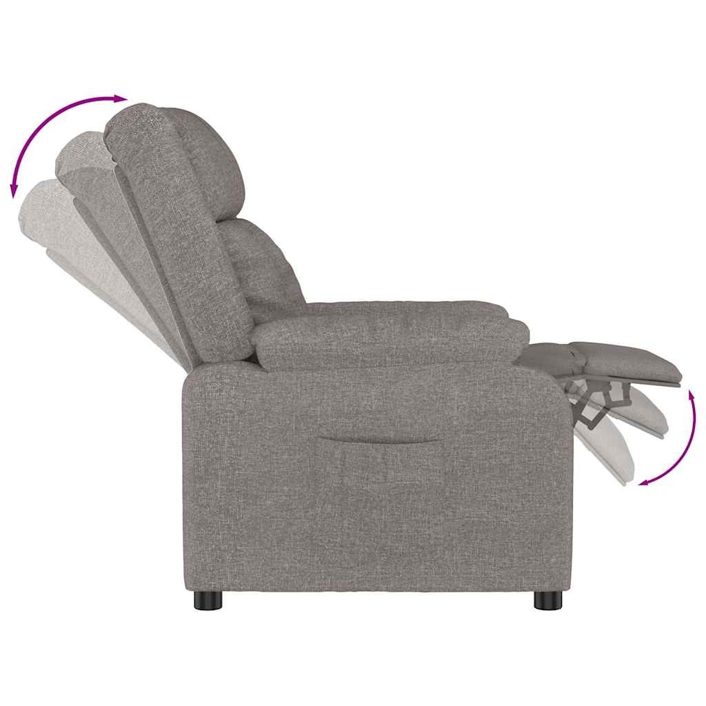Vidaxl Fauteuil inclinable taupe - 3 positions - Jusqu'à 35 % de remise