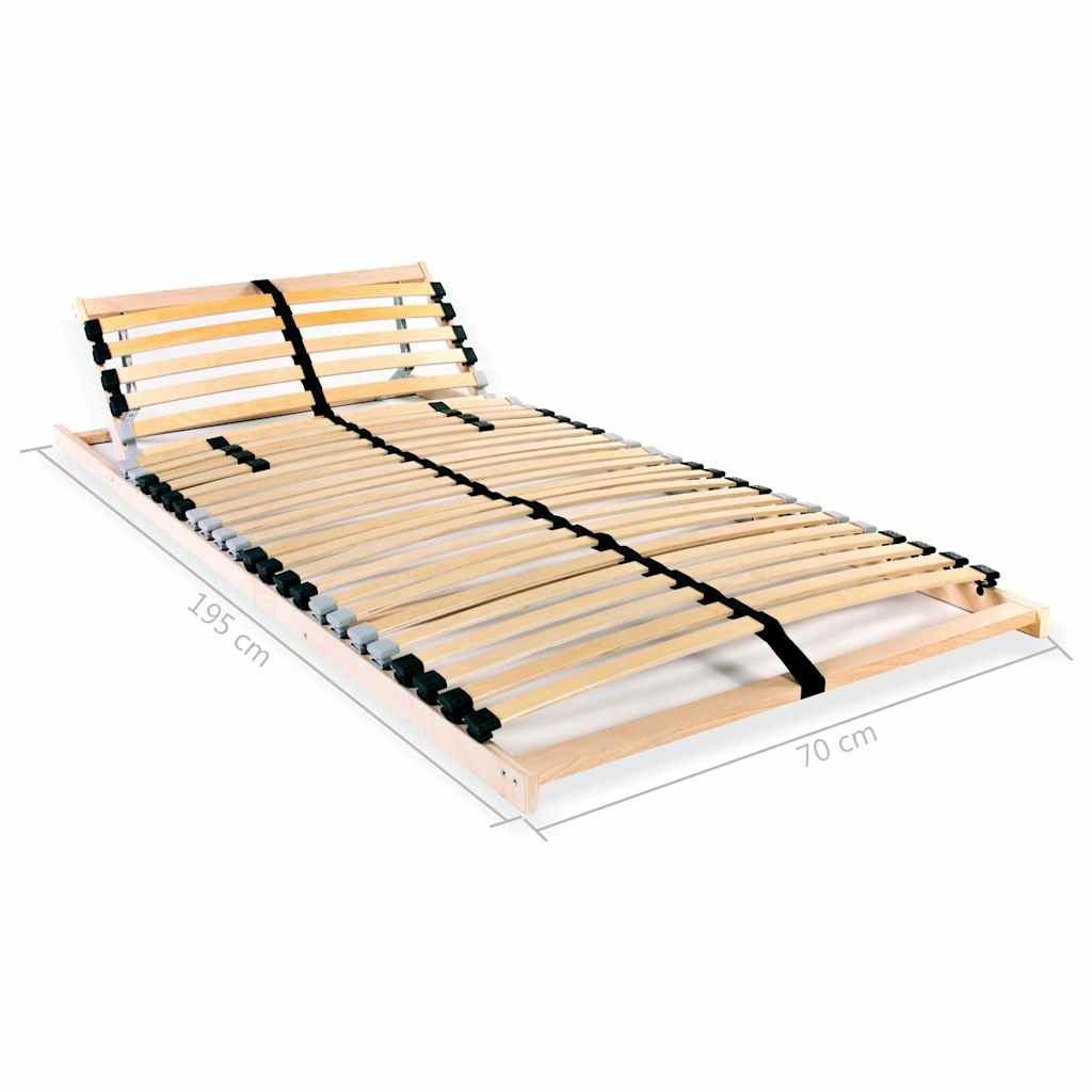 Vidaxl Sommier ergonomique 70x200 cm à lattes réglables - Jusqu'à -34% en outlet