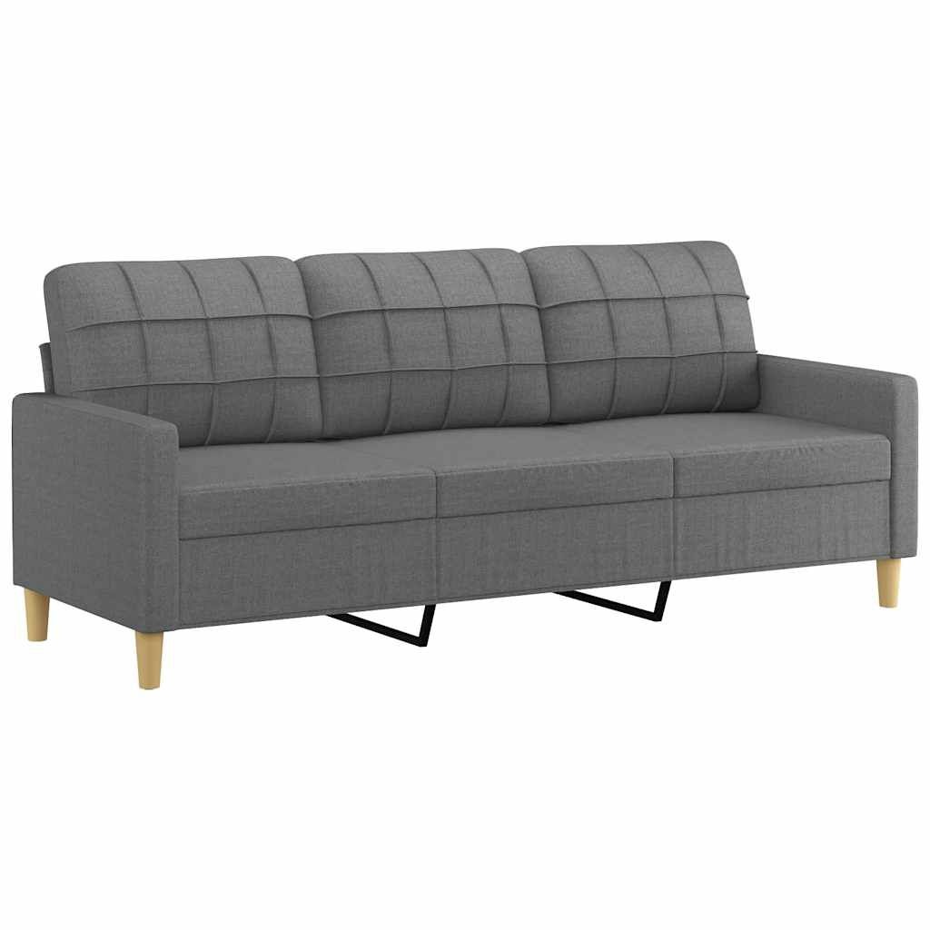 Vidaxl Canapé 3 places 180 cm gris foncé - Jusqu'à 35% de remise