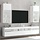 Lot de 2 meubles TV muraux LED blancs - Jusqu'à 35% de réduction