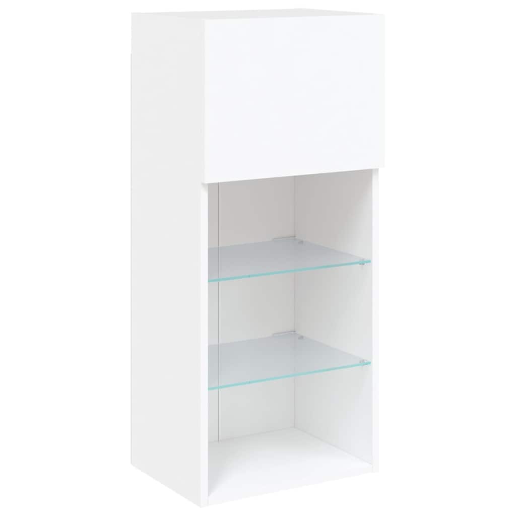 Vidaxl Lot de 2 meubles TV muraux LED blancs - Jusqu'à 35% de réduction