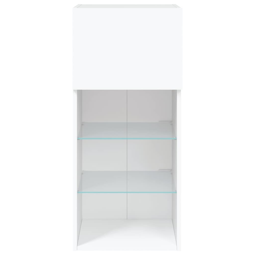 Vidaxl Lot de 2 meubles TV muraux LED blancs - Jusqu'à 35% de réduction