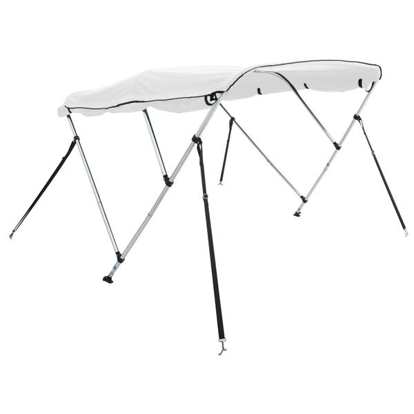 Vidaxl Bimini bateau 3 arceaux avec parois latérales - Blanc - Jusqu'à -35%