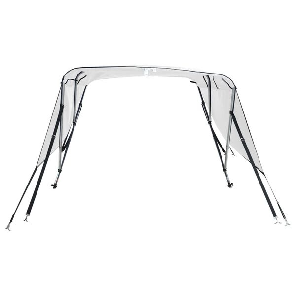 Vidaxl Bimini bateau 3 arceaux avec parois latérales - Blanc - Jusqu'à -35%