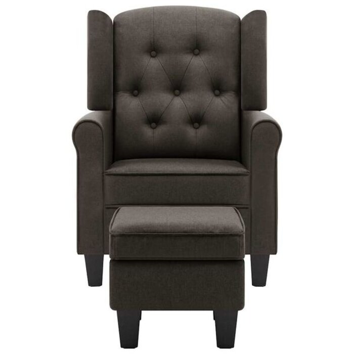 Vidaxl Fauteuil taupe avec repose-pieds - Confort moderne - Jusqu'à -35%