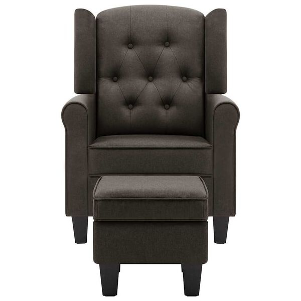 Vidaxl Fauteuil taupe avec repose-pieds - Confort moderne - Jusqu'à -35%