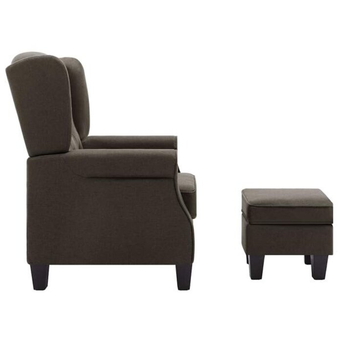 Vidaxl Fauteuil taupe avec repose-pieds - Confort moderne - Jusqu'à -35%