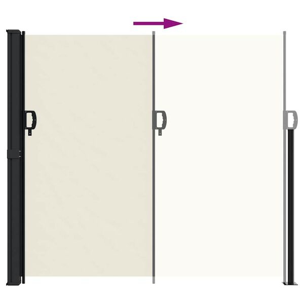 Vidaxl Brise-vue rétractable 180x500 cm crème - Jusqu'à -34% sur le prix