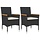 Lot de 2 chaises de jardin rotin noir - Jusqu'à 35% de remise