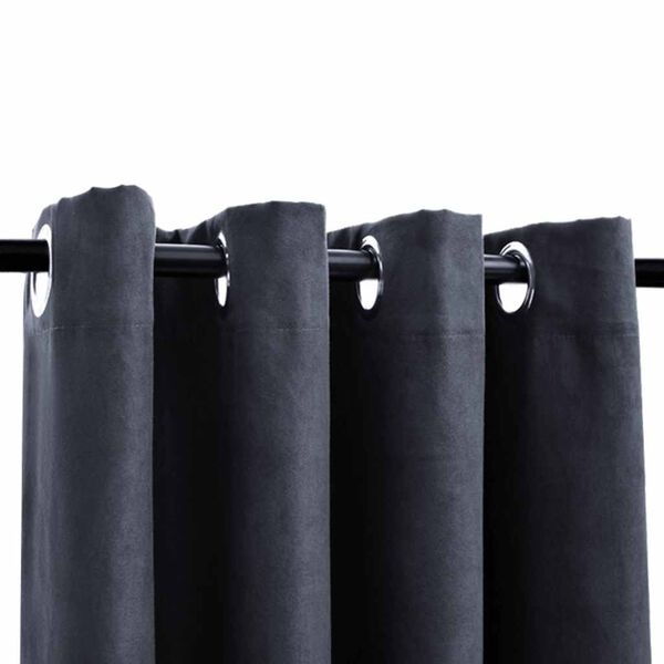 Vidaxl Lot de 2 rideaux occultants 140x225 cm anthracite - Jusqu'à -32%