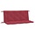 Lot de 2 coussins pour banc de jardin rouge vin - Jusqu'à -32%