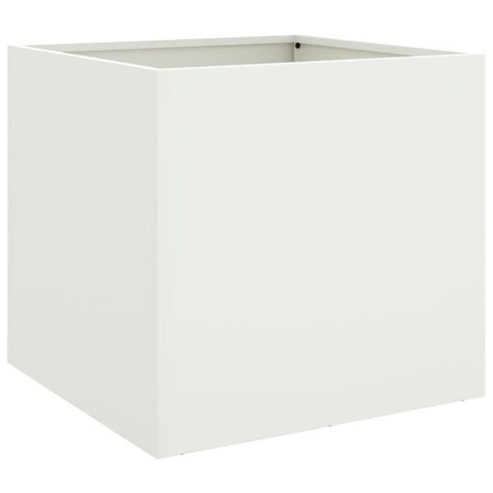 Vidaxl Bac à fleurs en acier blanc 49x47x46 cm - Jusqu'à 33% de remise
