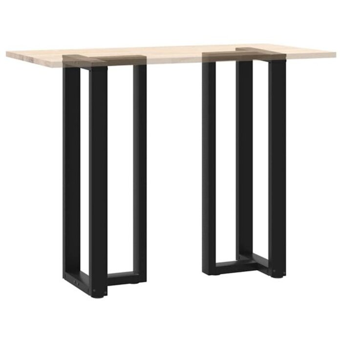Vidaxl Lot de 2 pieds de table de bar en T - Acier noir - Jusqu'à -35%
