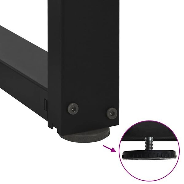 Vidaxl Lot de 2 pieds de table de bar en T - Acier noir - Jusqu'à -35%