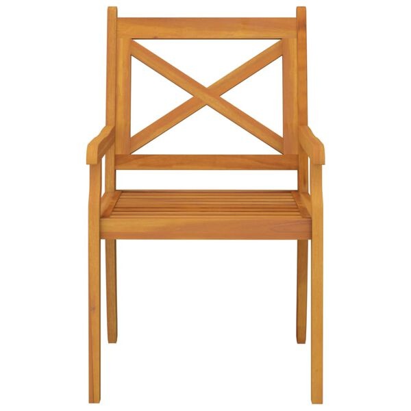 Vidaxl Lot de 3 chaises de jardin en acacia massif - Jusqu'à 35 % de remise