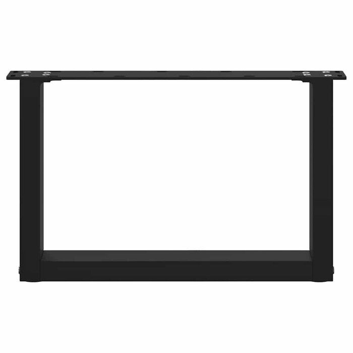 Vidaxl Pieds de table basse en U en acier noir - 50x31cm - Jusqu'à -34%