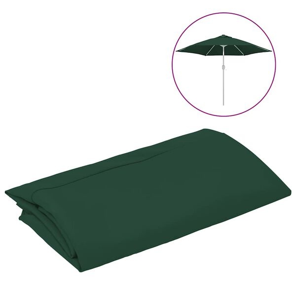 Vidaxl Toile de remplacement pour parasol 300 cm verte - Jusqu'à -31%