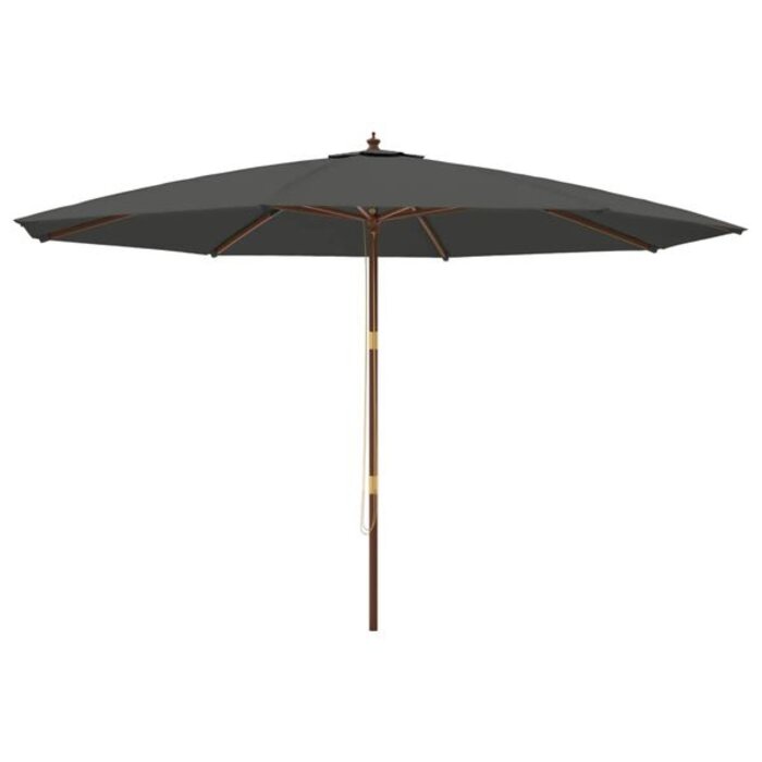 Vidaxl Parasol en bois anthracite 400x273 cm - Jusqu'à -35% sur l'outlet
