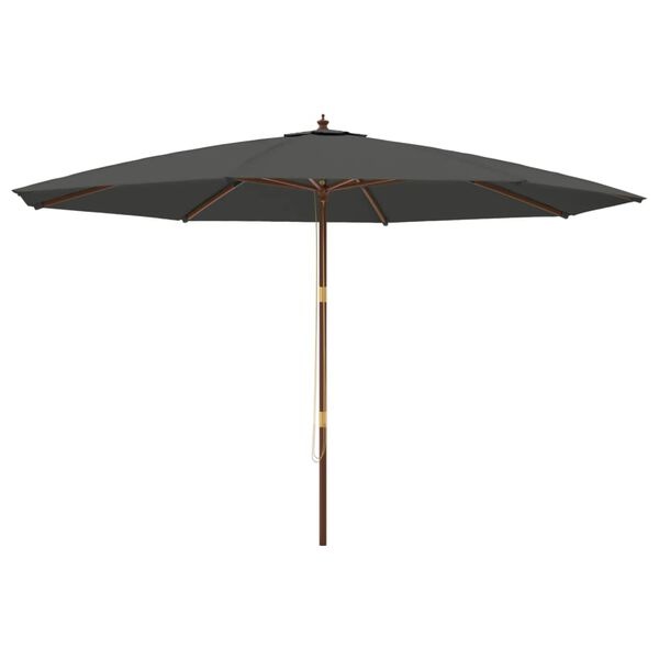 Vidaxl Parasol en bois anthracite 400x273 cm - Jusqu'à -35% sur l'outlet