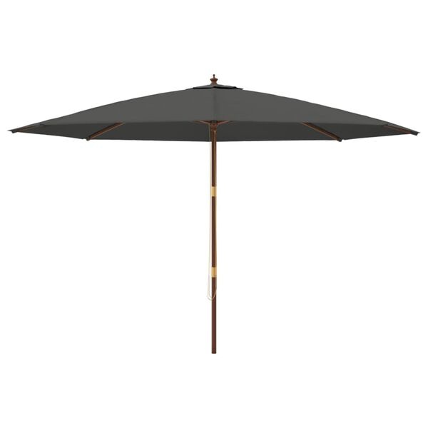 Vidaxl Parasol en bois anthracite 400x273 cm - Jusqu'à -35% sur l'outlet