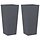 Lot de 2 jardinières acier anthracite 35x35x75cm - Jusqu'à -34%