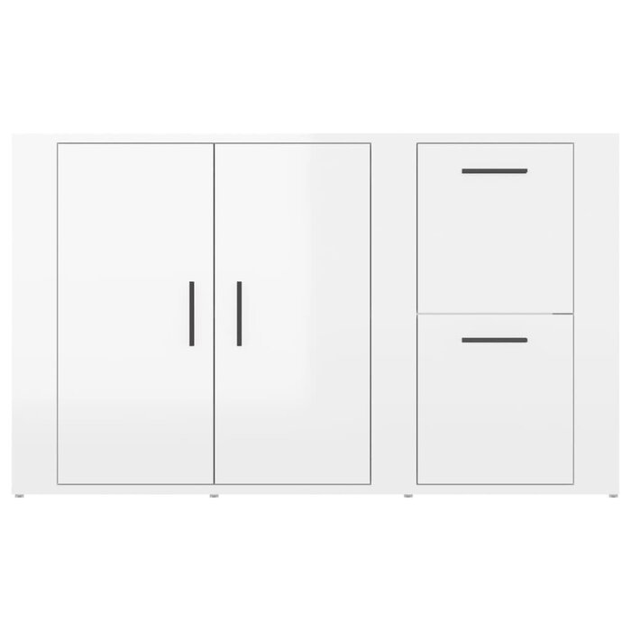 Vidaxl Buffet blanc brillant 100cm - Design moderne - Jusqu'à -34%