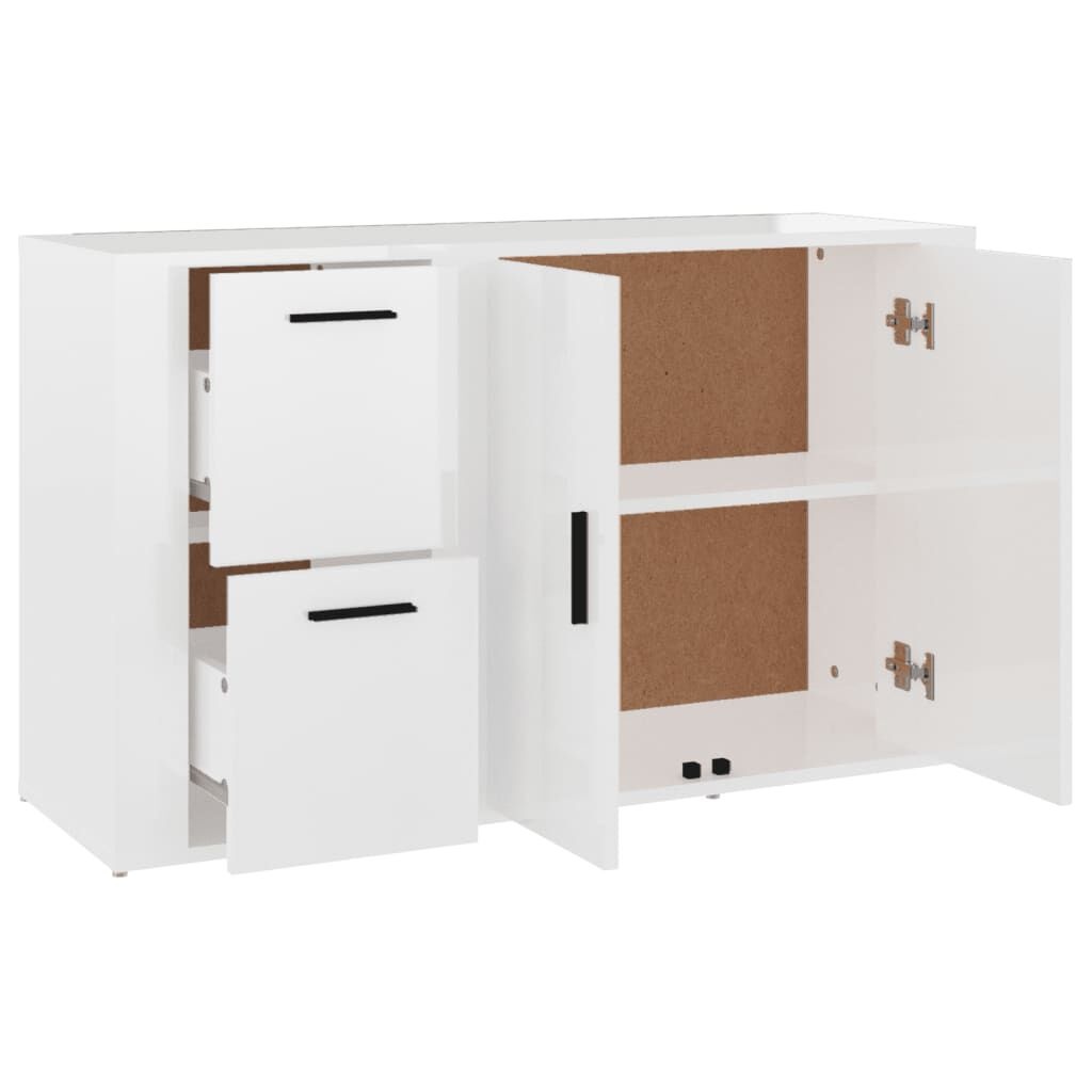 Vidaxl Buffet blanc brillant 100cm - Design moderne - Jusqu'à -34%