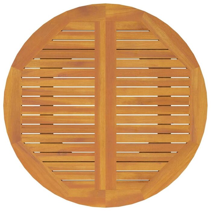 Vidaxl Table de jardin ronde en acacia massif Ø110 cm - Jusqu'à -35% en Outlet