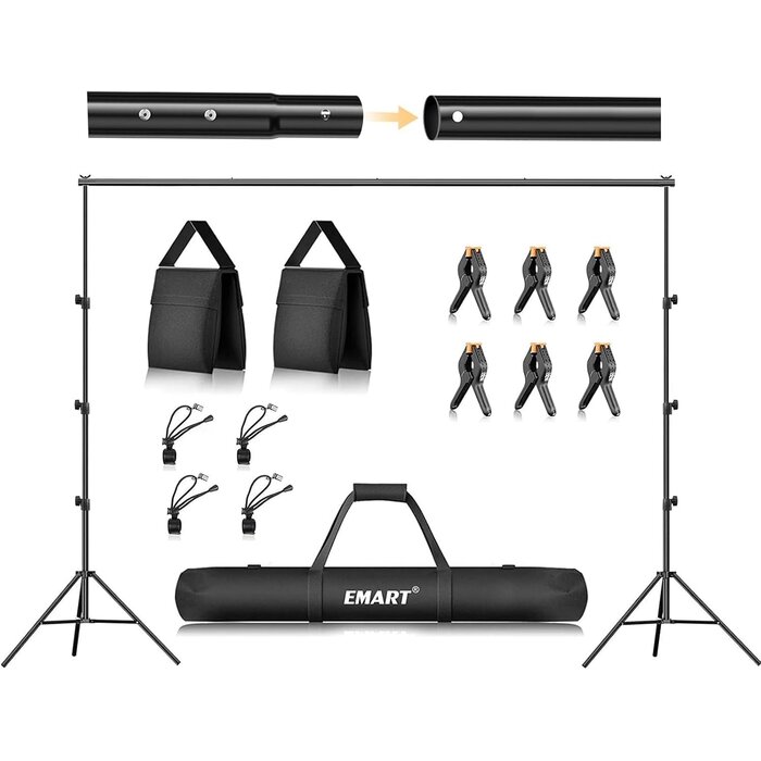 Système de support de fond studio 2,6m x 3m - Jusqu'à -34% sur l'outlet