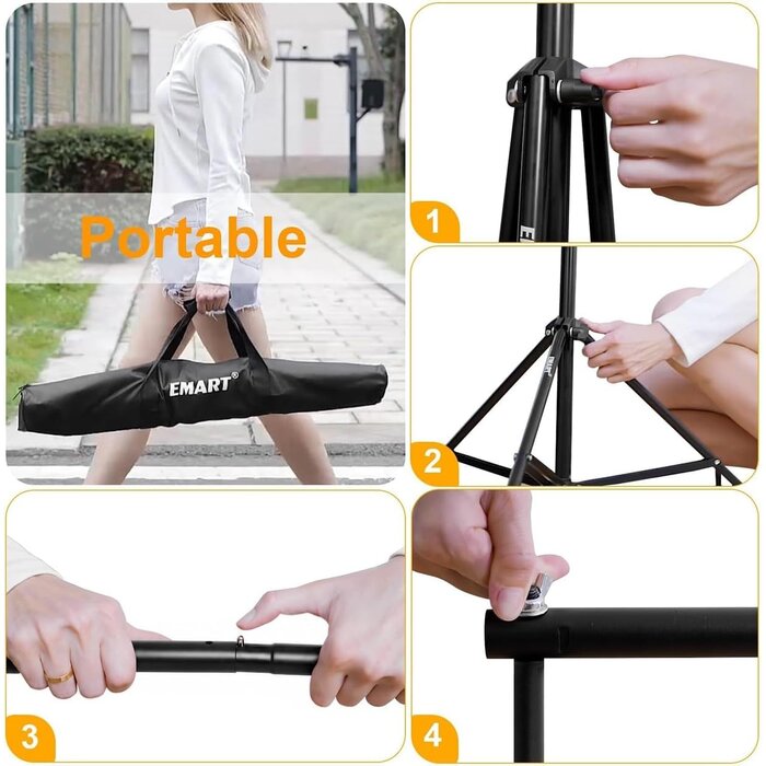 Système de support de fond studio 2,6m x 3m - Jusqu'à -34% sur l'outlet