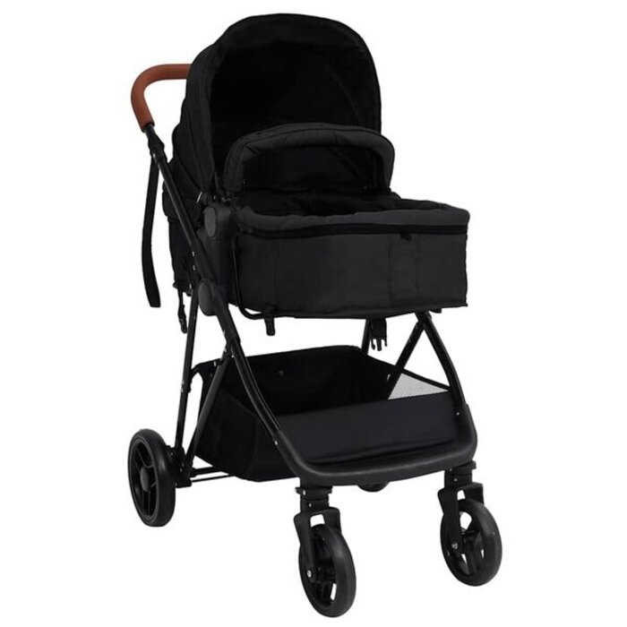 Vidaxl Poussette combinée 3-en-1 - Anthracite - Jusqu'à -35%
