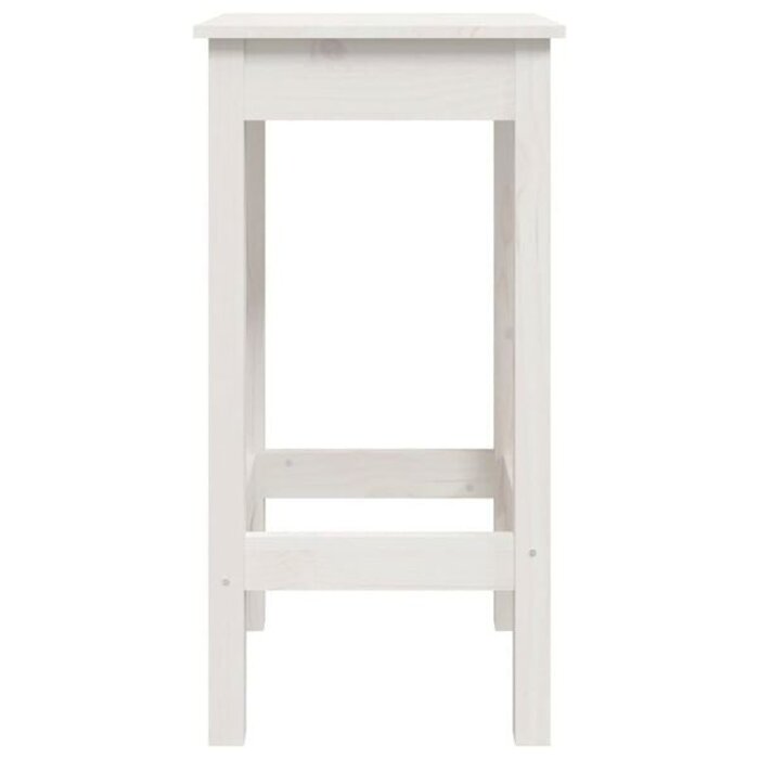 Vidaxl Lot de 2 tabourets de bar en pin massif blanc - Jusqu'à -34%