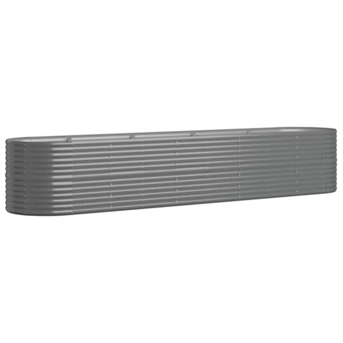 Vidaxl Jardinière surélevée ovale acier gris 368 cm - Jusqu'à 34 % de remise