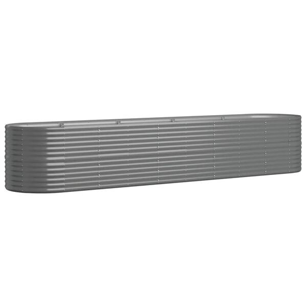 Vidaxl Jardinière surélevée ovale acier gris 368 cm - Jusqu'à 34 % de remise