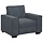 Fauteuil 60 cm en velours gris foncé - Jusqu'à -62% de remise