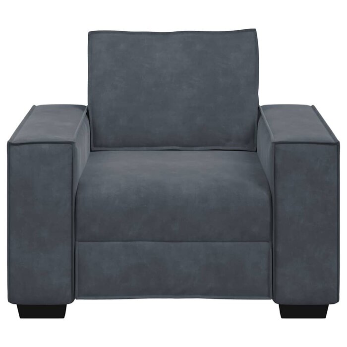 Vidaxl Fauteuil 60 cm en velours gris foncé - Jusqu'à -62% de remise