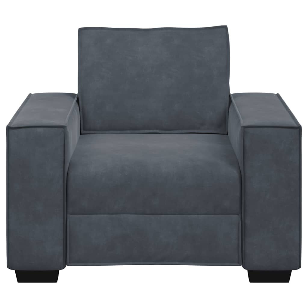 Vidaxl Fauteuil 60 cm en velours gris foncé - Jusqu'à -62% de remise