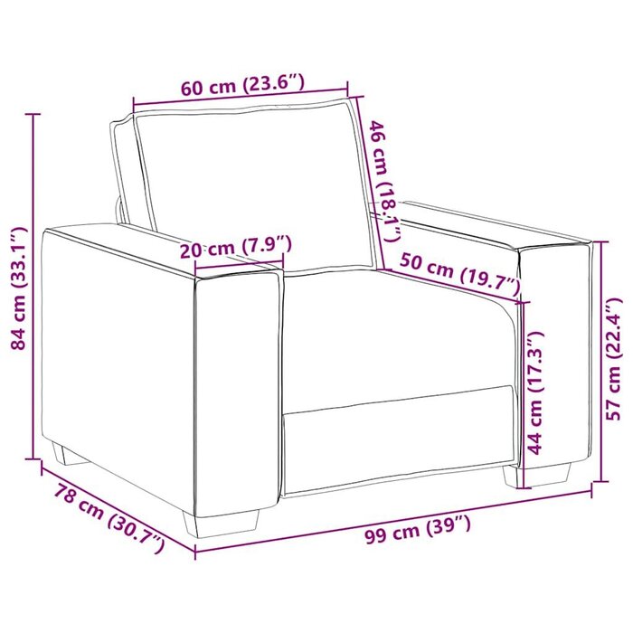 Vidaxl Fauteuil 60 cm en velours gris foncé - Jusqu'à -62% de remise