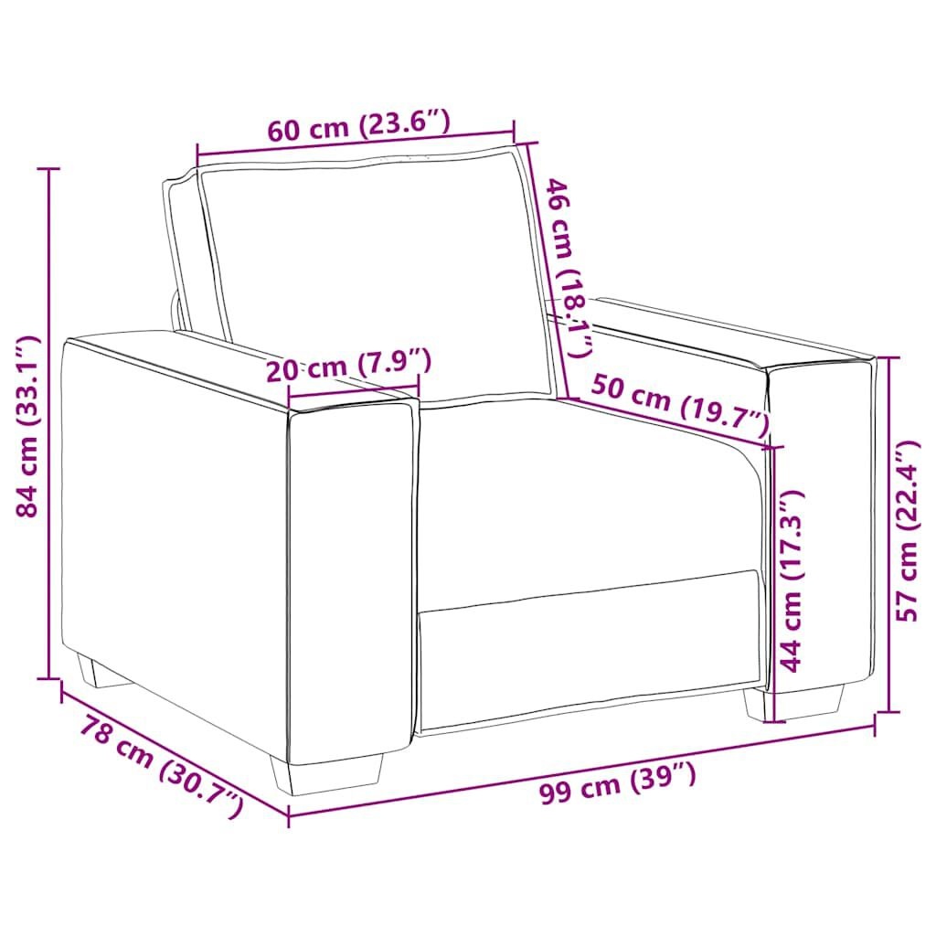 Vidaxl Fauteuil 60 cm en velours gris foncé - Jusqu'à -62% de remise