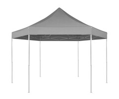 Vidaxl Tonnelle pliante hexagonale 3,6m Gris - 63% de remise