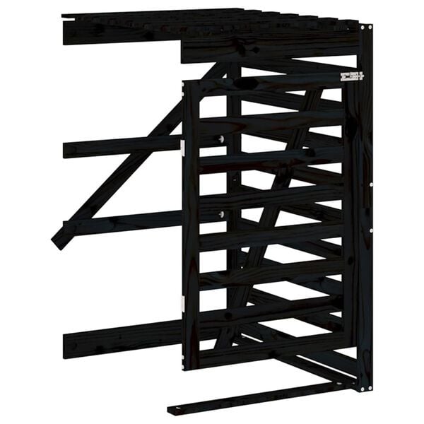Vidaxl Extension pour abri de poubelle en bois noir - Jusqu'à 46% de réduction