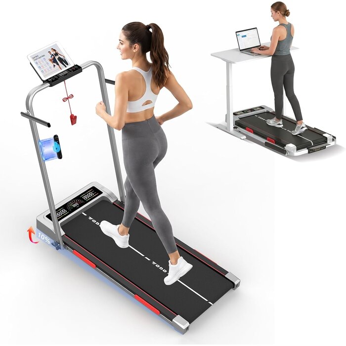 Tapis de course pliable 12 km/h - Bluetooth & LED - Jusqu'à 35% de réduction